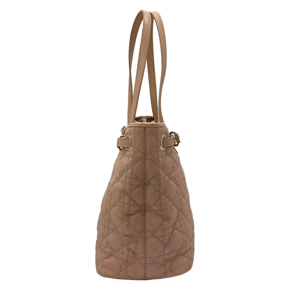 Christian Dior Panarea Tote Bag Coated Canvas Leather